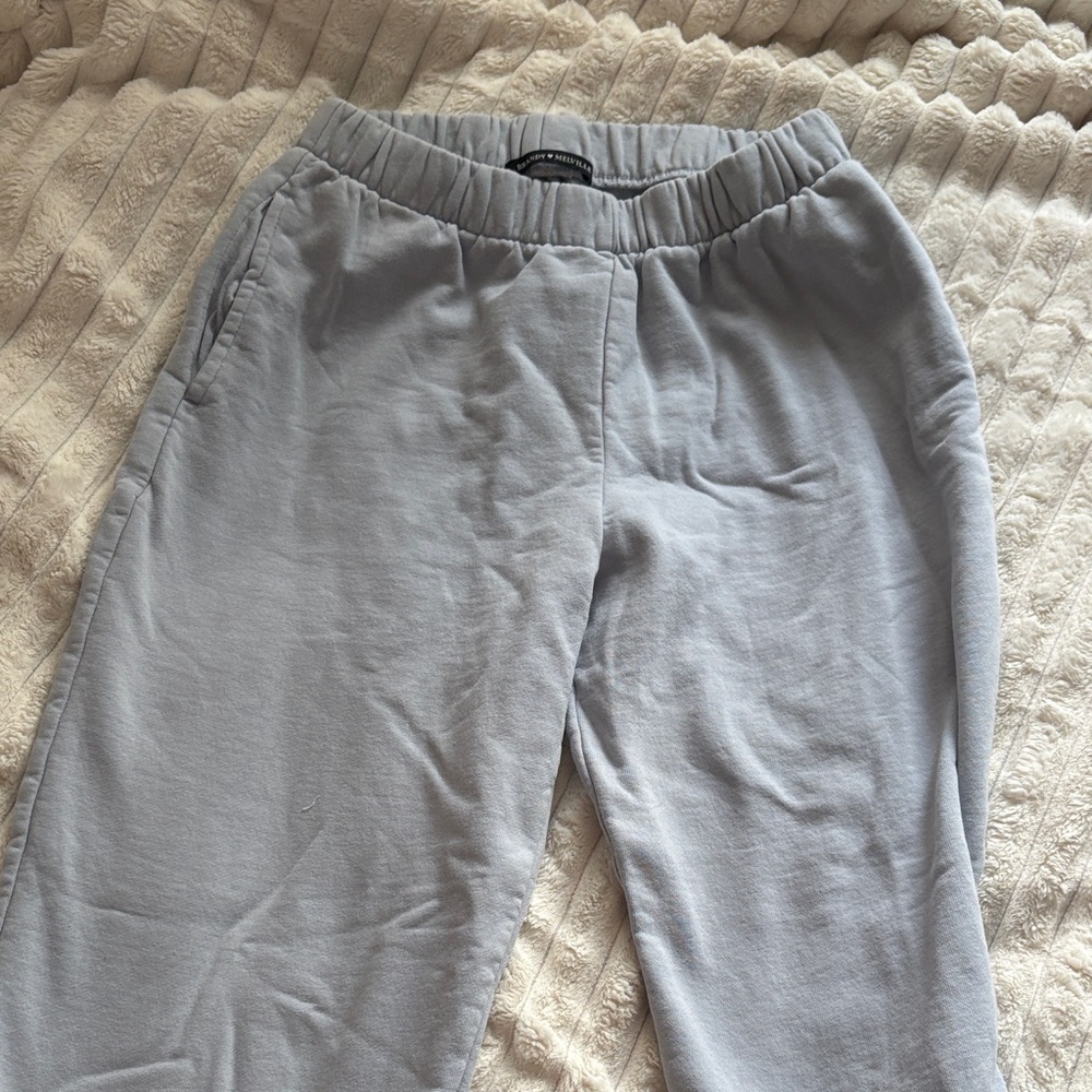 Brandy light blue cuffed sweats
